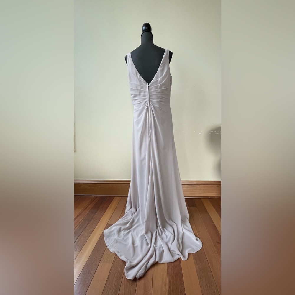 NWT - Blush Color Ruched Asymmetrical Gown with Sweetheart Neckline - Size 16. - Picture 3 of 13
